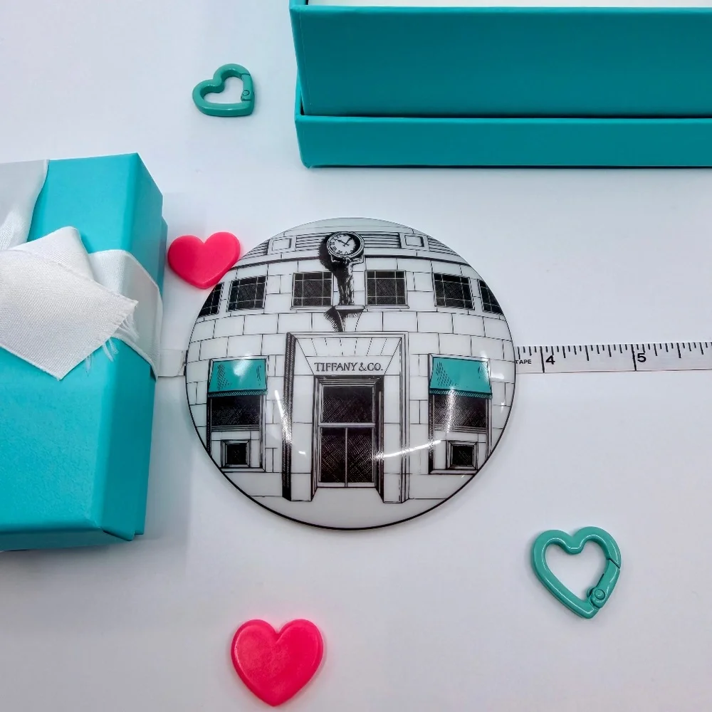NEW RARE Tiffany & Co. Flagship Facade Trinket Round Porcelain Box